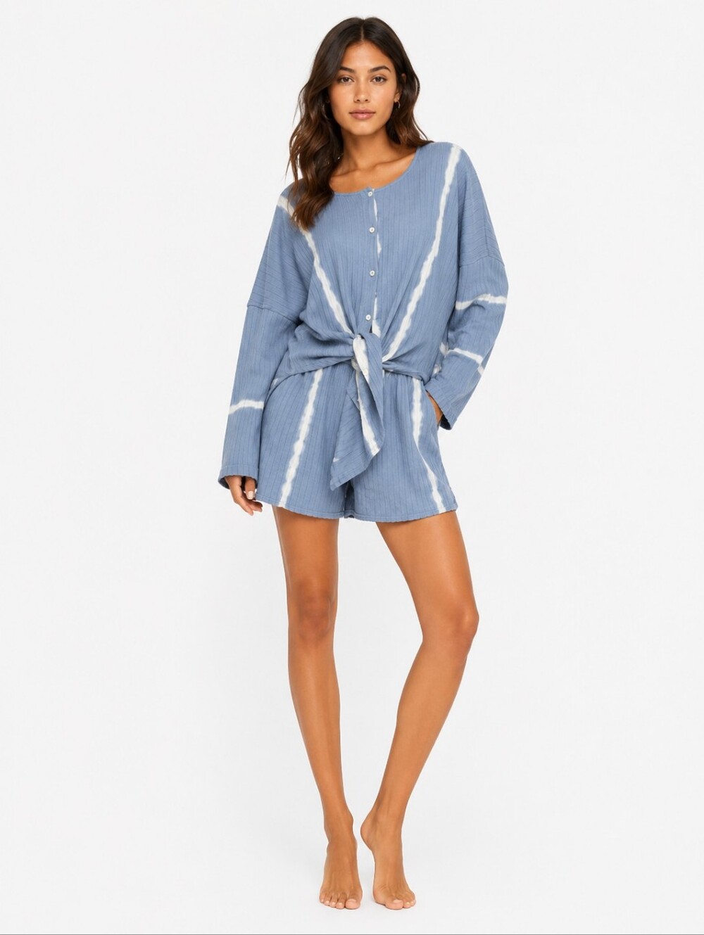 Free People Little Dream Tie Dye Shorts And Shirt Pajama Set Size XS